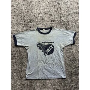 Vintage 70s Jack Kleinsinger Presents Highlights in Jazz Tshirt Size‎ L